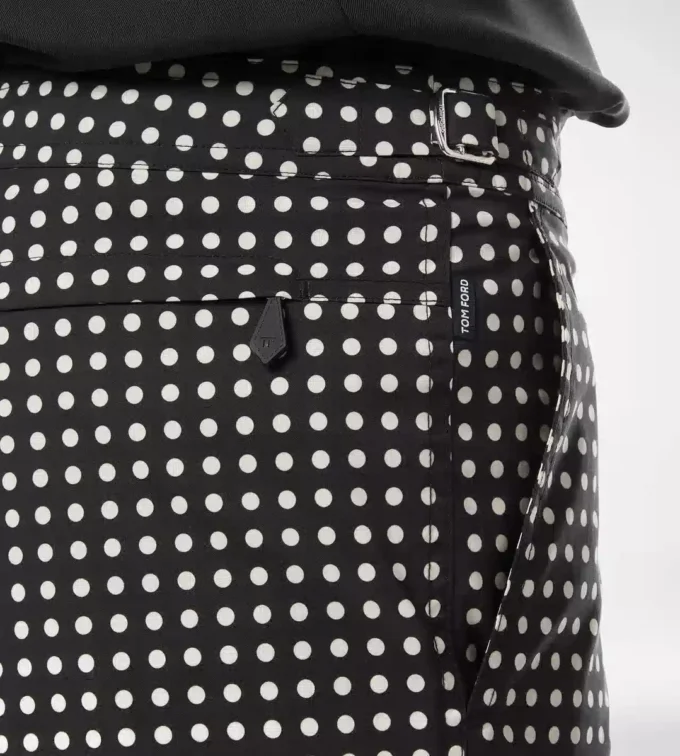 Bañador de nylon con estampado de puntos medianos