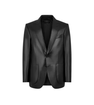 Blazer de cuero mantecoso