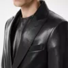 Blazer de cuero mantecoso Blazer de cuero mantecoso