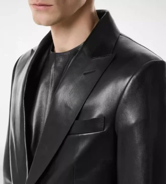 Blazer de cuero mantecoso