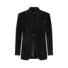 Blazer sartorial de ante y cachemira