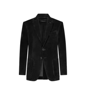 Blazer sartorial de ante y cachemira