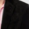 Blazer sartorial de ante y cachemira