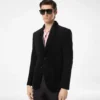Blazer sartorial de ante y cachemira