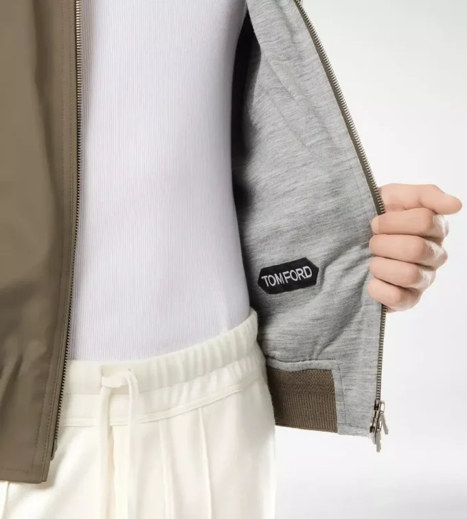Blouson con forro de cachemira Blouson con forro de cachemira