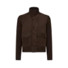 Blouson de ante con parte delantera de merino Blouson de ante con parte delantera de merino