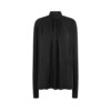 Blusa de manga larga de georgette de seda lavada Blusa de manga larga de georgette de seda lavada