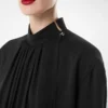 Blusa de manga larga de georgette de seda lavada Blusa de manga larga de georgette de seda lavada