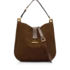 Bolso bandolera grande Tara de ante y piel lisa