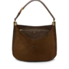Bolso bandolera grande Tara de ante y piel lisa
