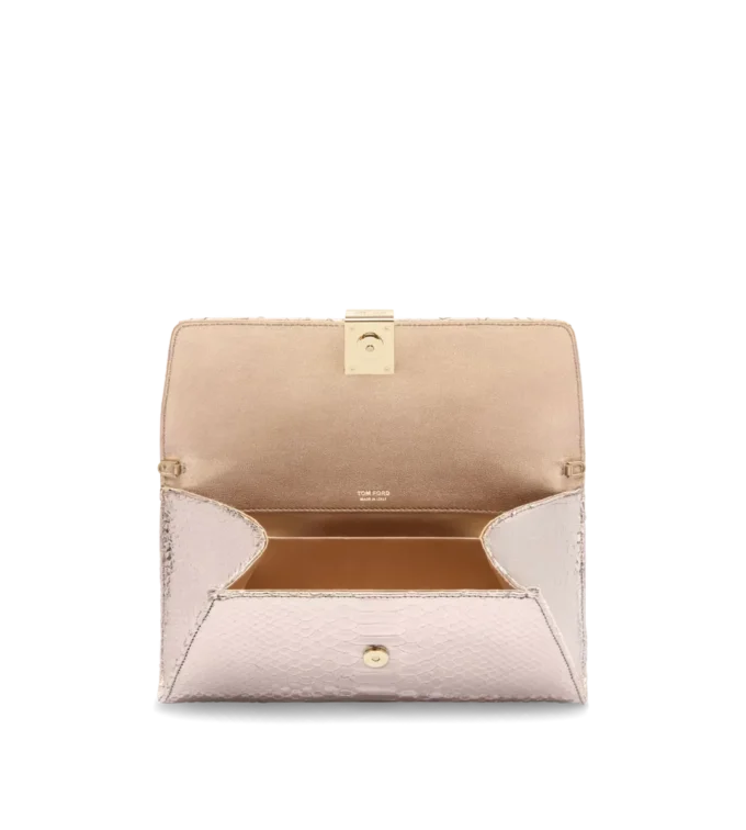 Bolso de mano Nobile laminado estampado de pitón