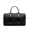 Bolso de viaje mediano de cuero granulado con abertura amplia