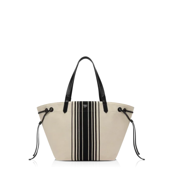 Bolso grande de jacquard a rayas Bolso grande de jacquard a rayas
