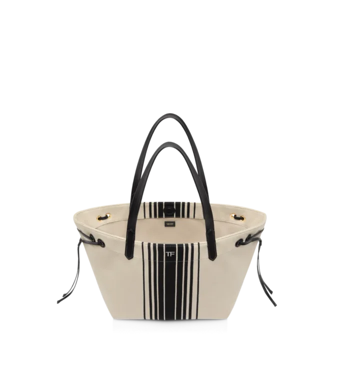 Bolso grande de jacquard a rayas Bolso grande de jacquard a rayas