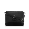 Bolso mensajero deportivo elegante de cuero y ante