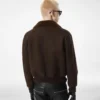 Bomber de vuelo de nubuck y piel de oveja