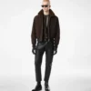 Bomber de vuelo de nubuck y piel de oveja