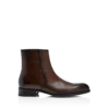 Bota con cremallera Elkan de cuero bruñido