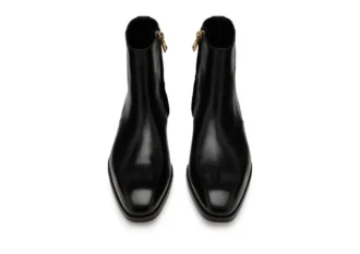 Bota con cremallera Elkan de cuero bruñido