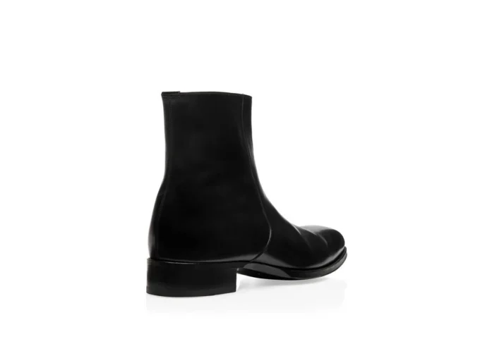 Bota con cremallera Elkan de cuero bruñido