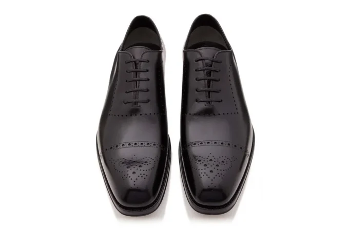 Botas con cordones Edgar Brogue de cuero bruñido Botas con cordones Edgar Brogue de cuero bruñido