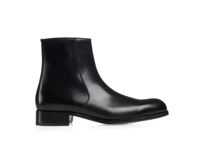Botas con cremallera Edgar de cuero bruñido