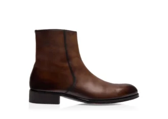 Botas con cremallera Edgar de cuero bruñido