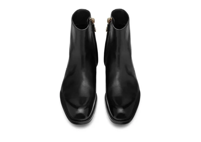 Botas con cremallera Edgar de cuero bruñido