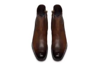 Botas con cremallera Edgar de cuero bruñido