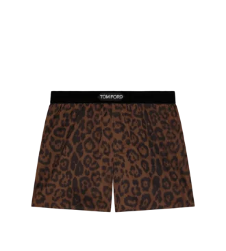 Boxers de seda con estampado de guepardo