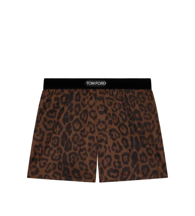 Boxers de seda con estampado de guepardo