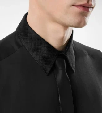 Camisa clásica de algodón y seda