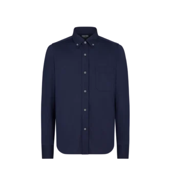 Camisa de algodón y seda con botones