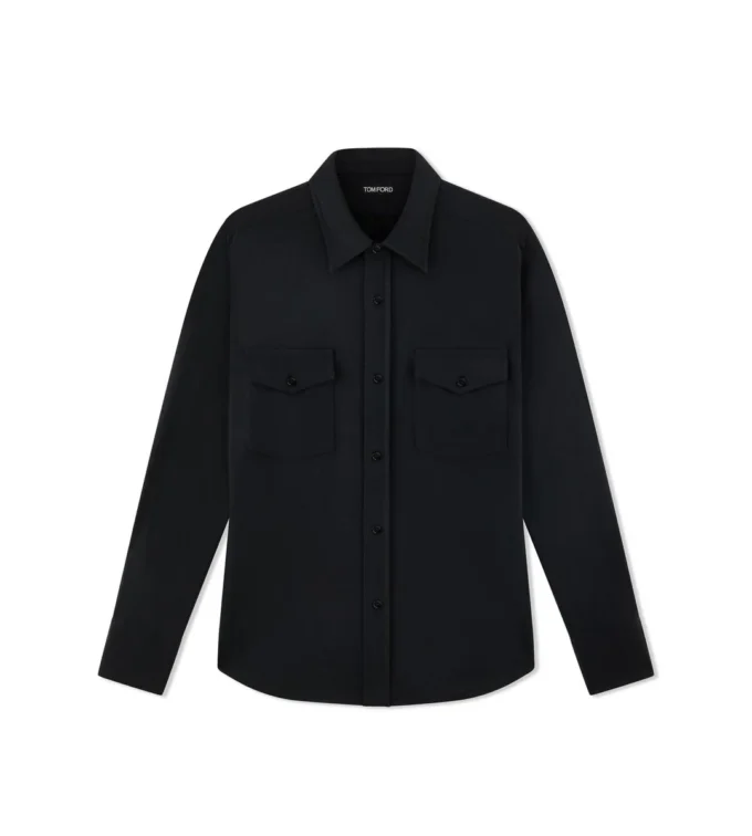 Camisa de mezcla de seda y algodón