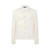 Camisa exterior con bolsillo en el pecho de cachemira