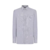 Camisa slim fit a rayas finas