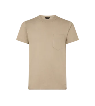 Camiseta de algodón puro con cuello redondo