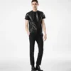 Camiseta de cuello redondo de napa suave