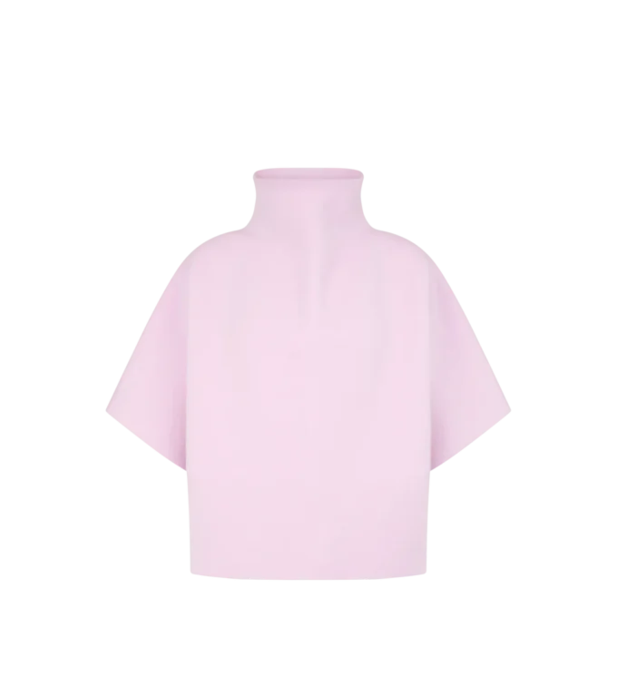 Camiseta escultural con cuello alto de mezcla de cachemira ultrafina Camiseta escultural con cuello alto de mezcla de cachemira ultrafina
