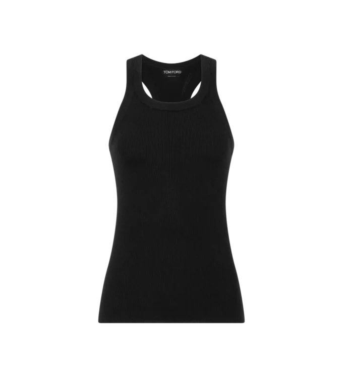 Camiseta sin mangas masculina de punto fino de merino con espalda nadadora