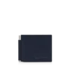 Cartera alargada con clip para billetes de piel granulada flexible Cartera alargada con clip para billetes de piel granulada flexible