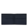 Cartera clásica con doble pliegue y línea T alargada de piel granulada flexible