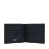 Cartera clásica de doble pliegue en piel granulada