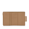 Cartera compacta Aube de piel granulada flexible