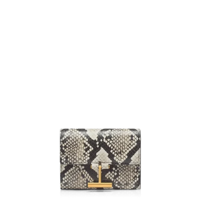 Cartera compacta Tara con estampado de pitón Cartera compacta Tara con estampado de pitón