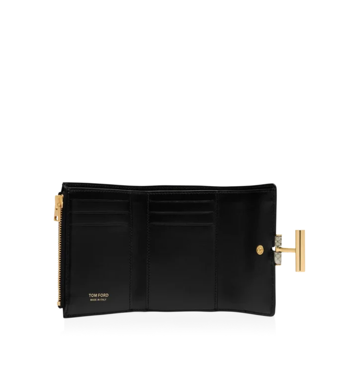 Cartera compacta Tara con estampado de pitón Cartera compacta Tara con estampado de pitón