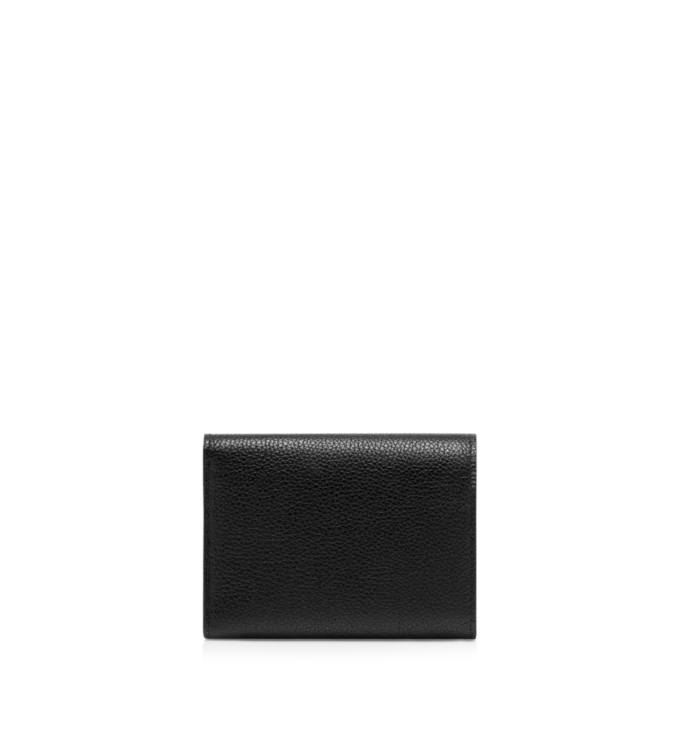 Cartera compacta Tara de piel granulada Cartera compacta Tara de piel granulada
