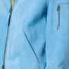Chaqueta con cuello de ante de cachemira