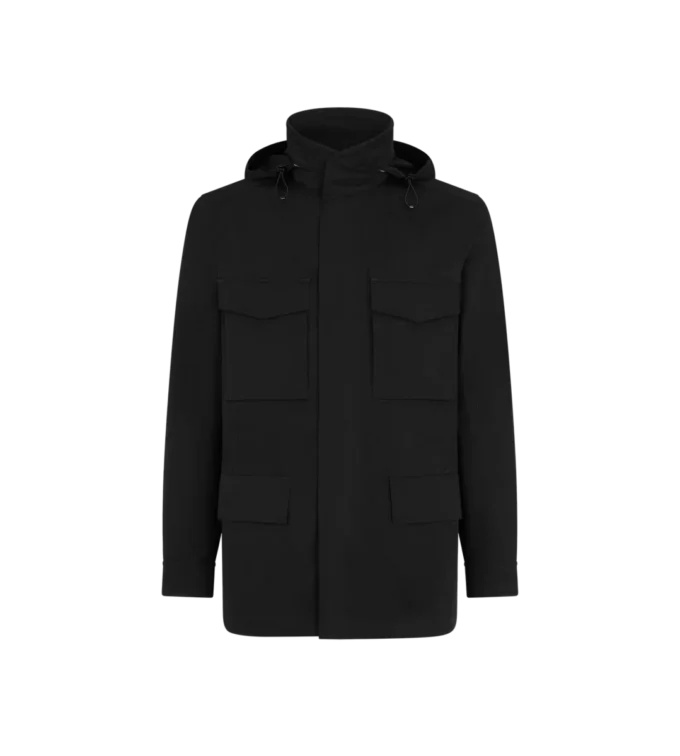Chaqueta de campo de algodón y seda