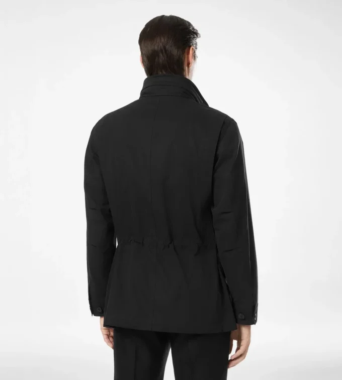 Chaqueta de campo de algodón y seda